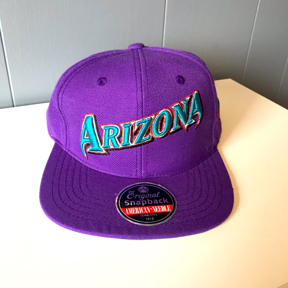 RARE Arizona Diamondbacks Retro Snapback Hat Purple American Needle Cooperstown